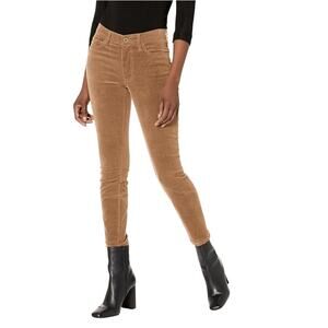 Tory Burch Ivy Super Skinny Corduroy pants Mid Rise Slimming Camel Womens SZ 28